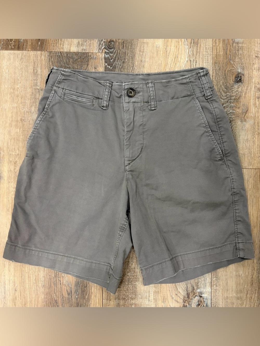 American Eagle Outfitters Men's Gray Flat Front Shorts, Size 26